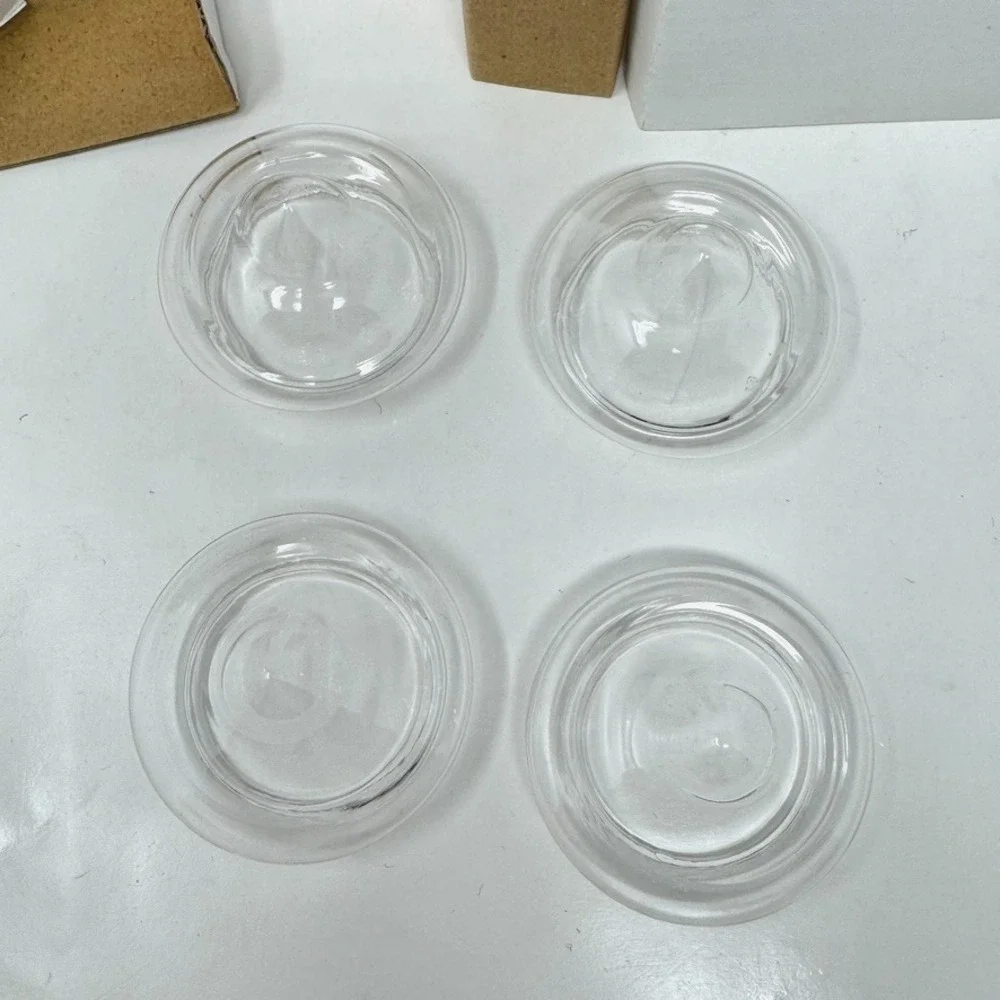 NEW Princess House Heritage Crystal Tealight‎ Floating Holders Set Of 4 NIB #181